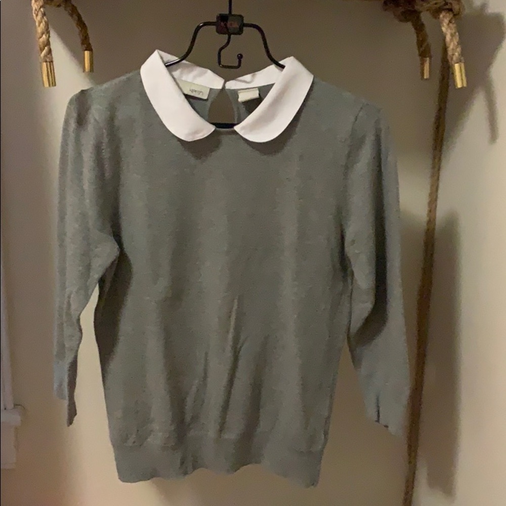 Kersh Grey Sweater with Collar